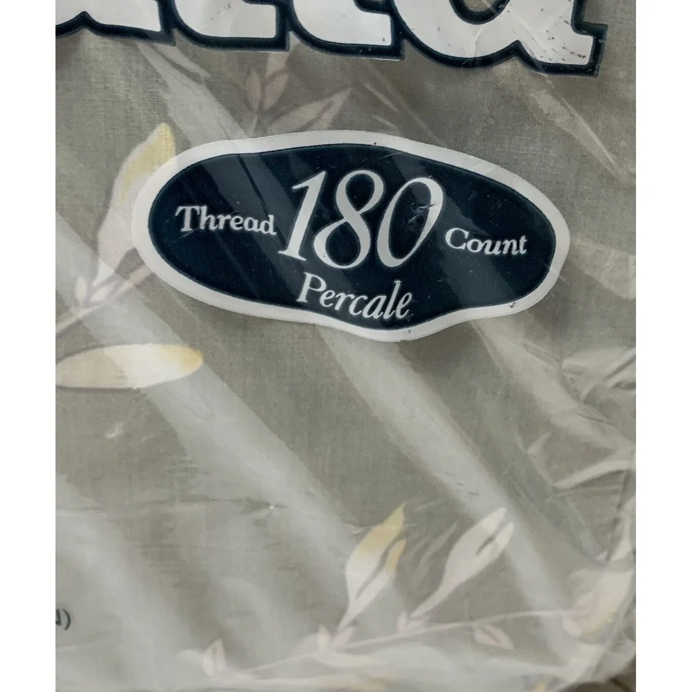 Vintage Wamsutta Percale Silver Blossom Gray Retro Double Flat Sheet NOS NEW